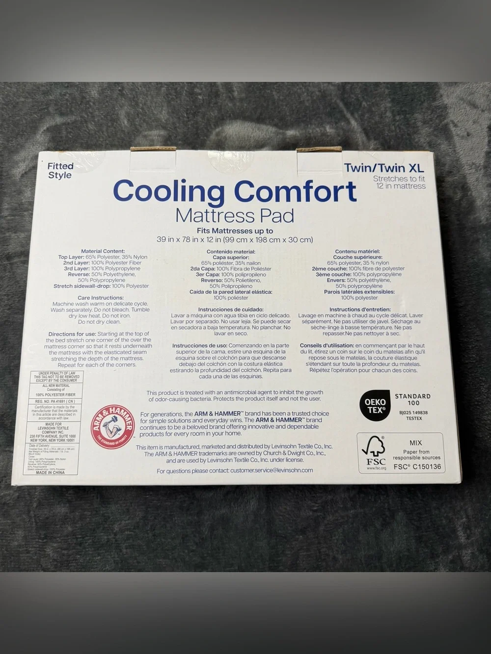 Arm & Hammer Cooling Comfort Mattress Pad - White (Twin/Twin XL)